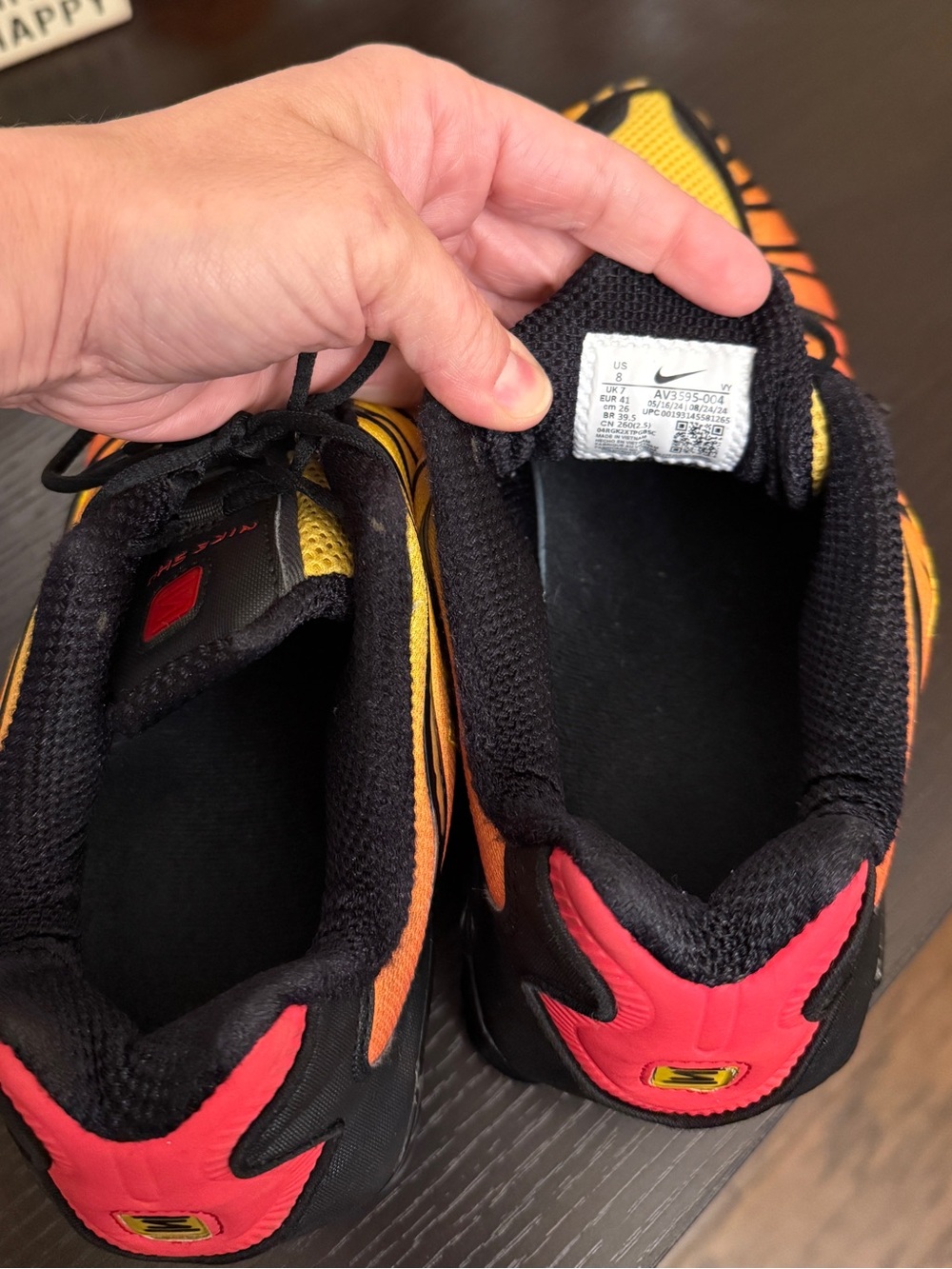 Nike Nike Shox TL “Sunrise” Orange Yellow Athletic Sneakers Mens 8 - Picture 5 of 12